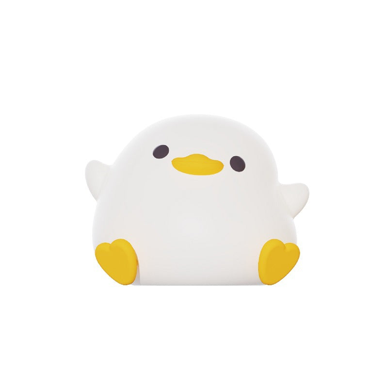 Doudou Duck Silicone Night Light - USB Rechargeable Bedside Alarm Lamp for a Cozy Bedroom Ambiance